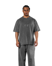 LÝFT Logo Vintage Big T-Shirt V.2 - D.Grey