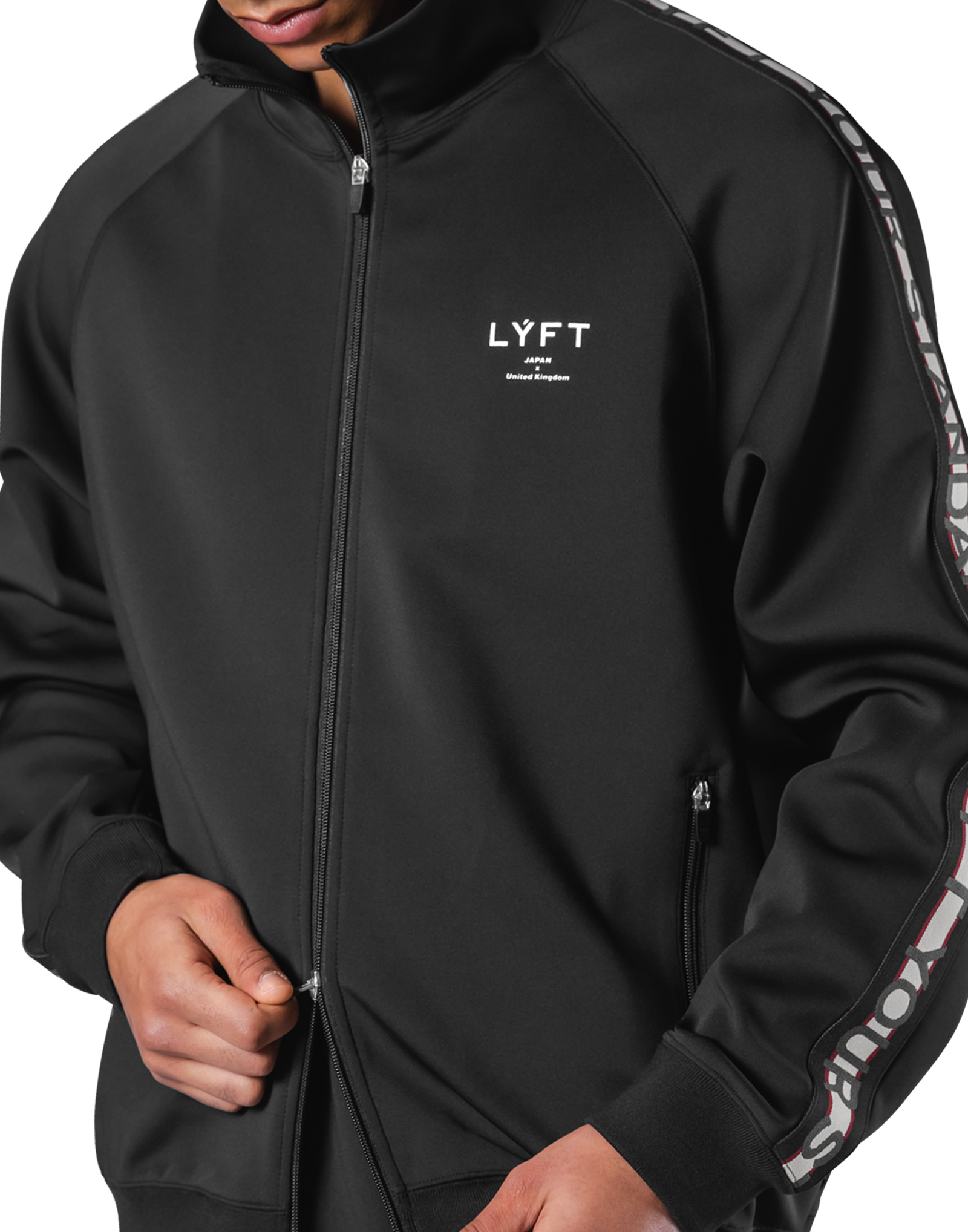 Logo Line Track Jacket - Black – LÝFT Logo Line Track Jacket - Black – LÝFT