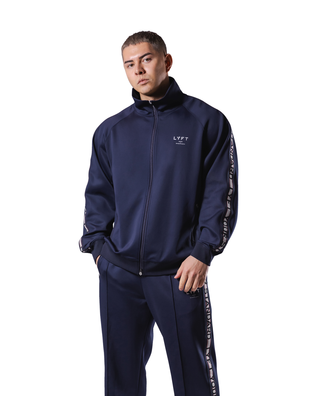 Logo Line Track Jacket - Navy – LÝFT