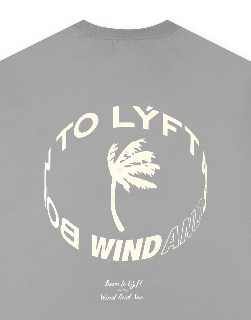 LÝFT × WIND AND SEA Limited Logo Big T-Shirt - Grey