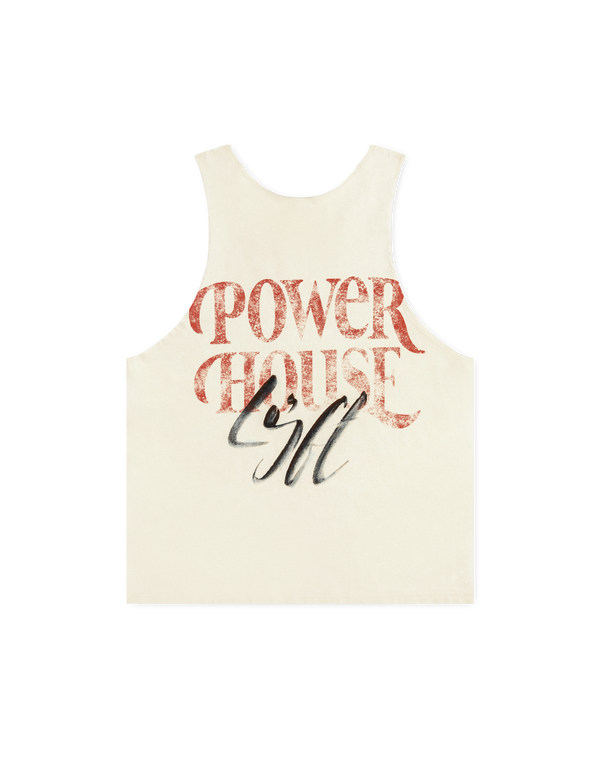 LÝFT × Power House Gym Vintage Relax Tanktop - Ivory