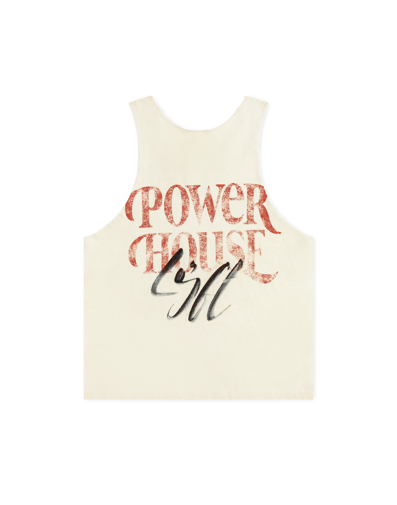 LÝFT × Power House Gym Vintage Relax Tanktop - Ivory