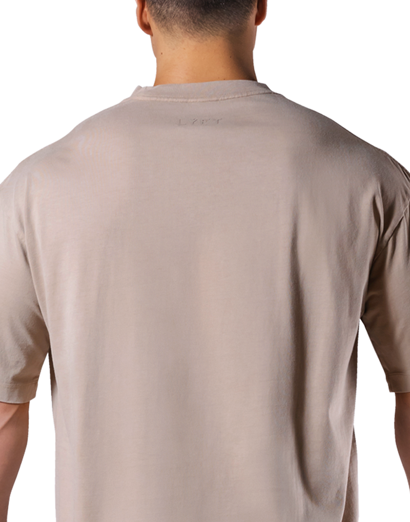 Safari Logo Vintage Big T-Shirt - Beige