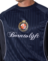 Piping Emblem Football Shirt - Navy