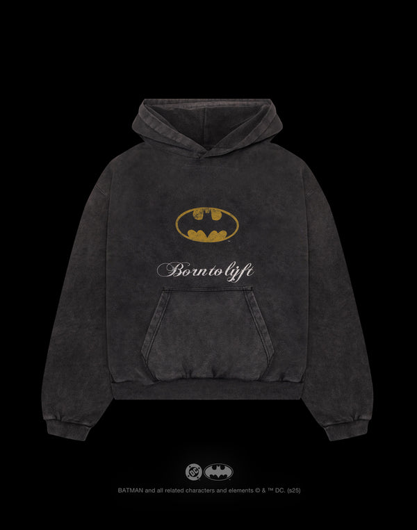 BATMAN / Bat Signal Vintage Hoodie - Black