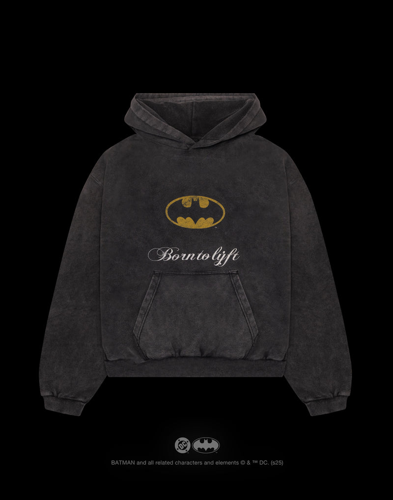 BATMAN / Bat Signal Vintage Hoodie - Black