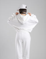 Sorona® Dolman Cropped Sweat Hoodie - White