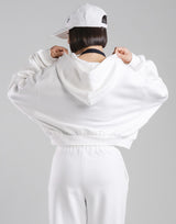 Sorona® Dolman Cropped Sweat Hoodie - White