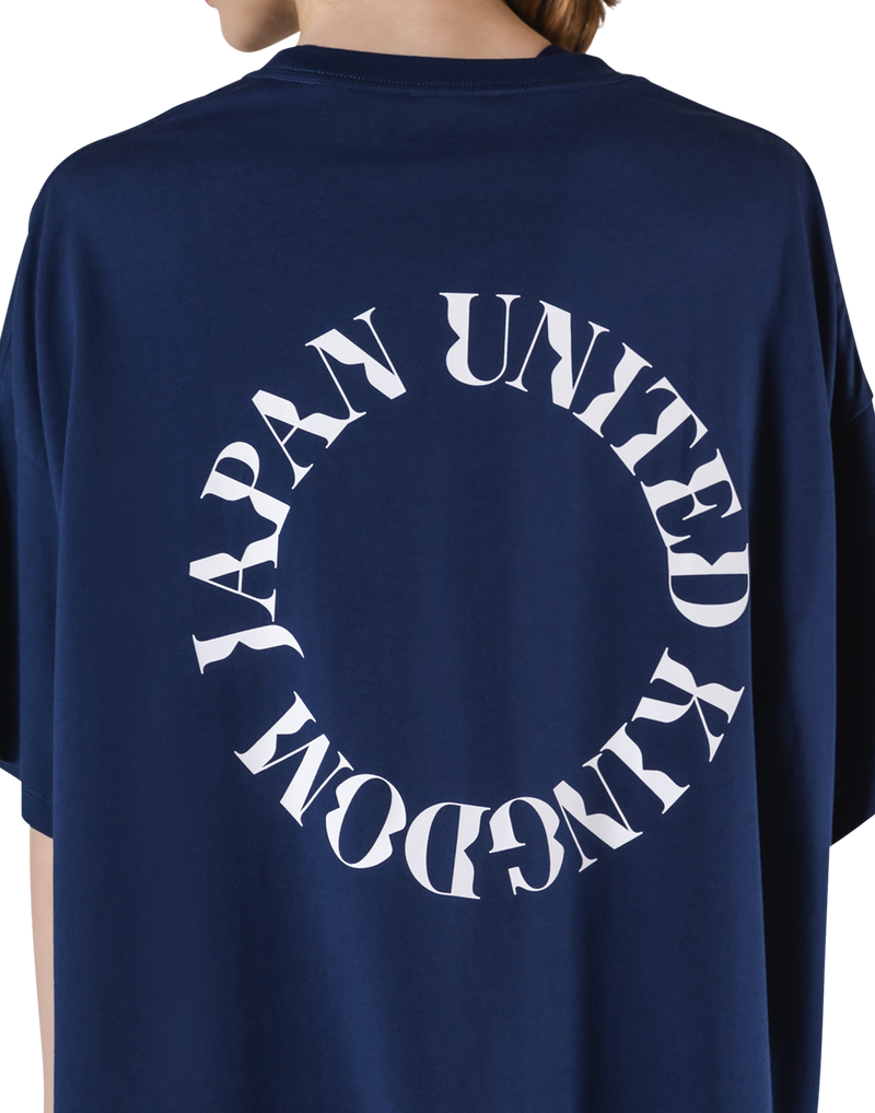 JP × UK Ring Big T-Shirt - Navy