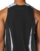 Shoulder Pattern Stretch Standard Tanktop - Blue