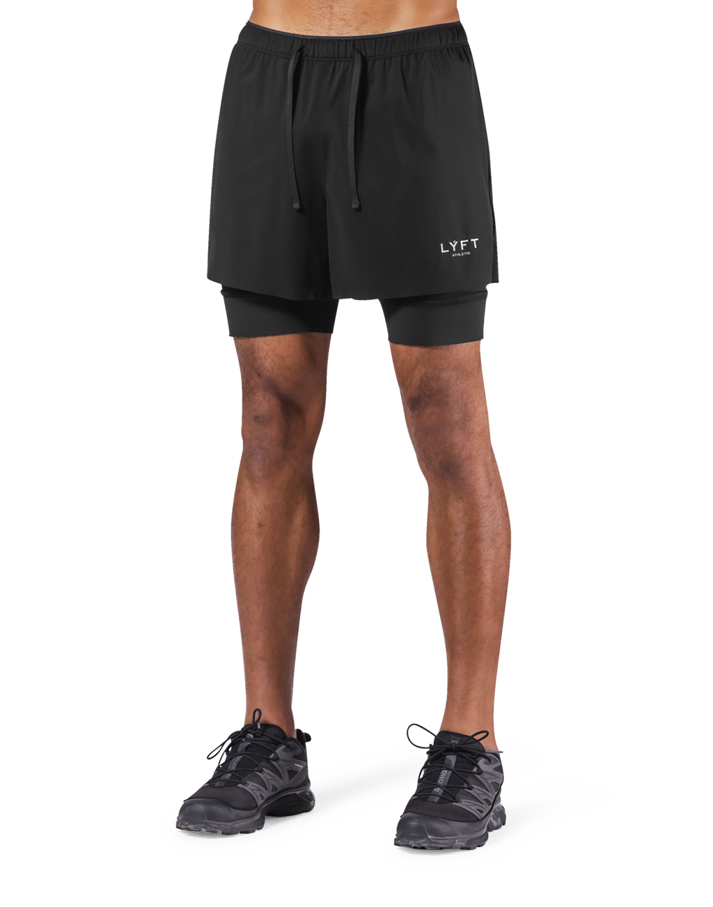 Layered Stretch Nylon Shorts - Black – LÝFT