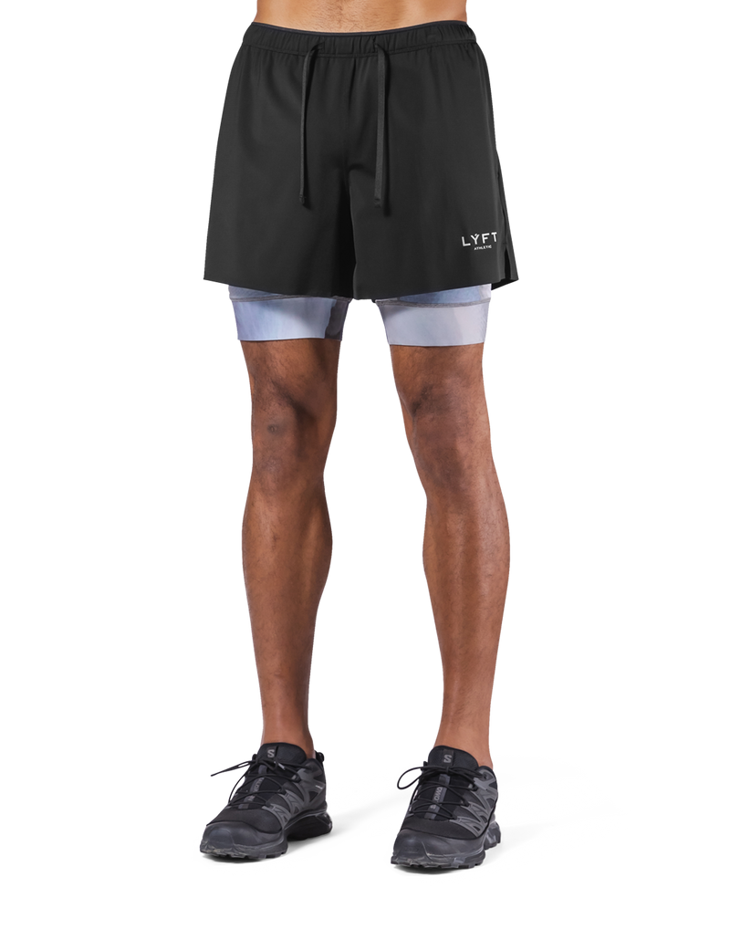 Layered Stretch Nylon Shorts - Blue – LÝFT Layered Stretch Nylon Shorts - Blue – LÝFT