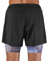 Layered Stretch Nylon Shorts - Blue