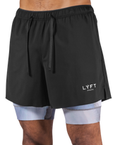 Layered Stretch Nylon Shorts - Blue