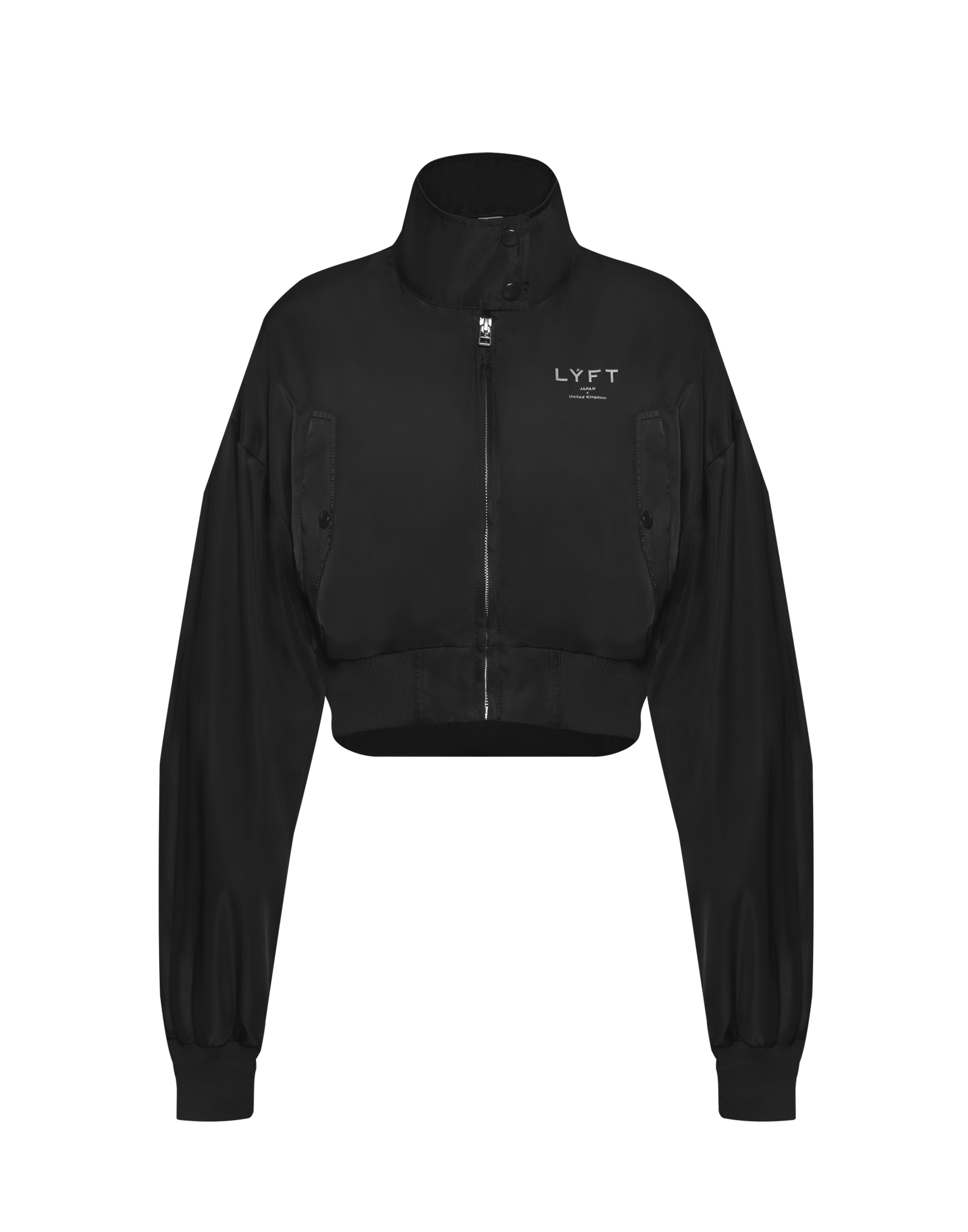 LYFT クロップドライトボンバージャケット ブラック LYFT クロップドライトボンバージャケット ブラック