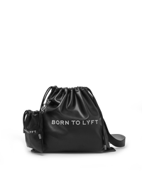 Synthetic Leather Drawstring Bag - Black – LÝFT Synthetic Leather Drawstring Bag - Black – LÝFT