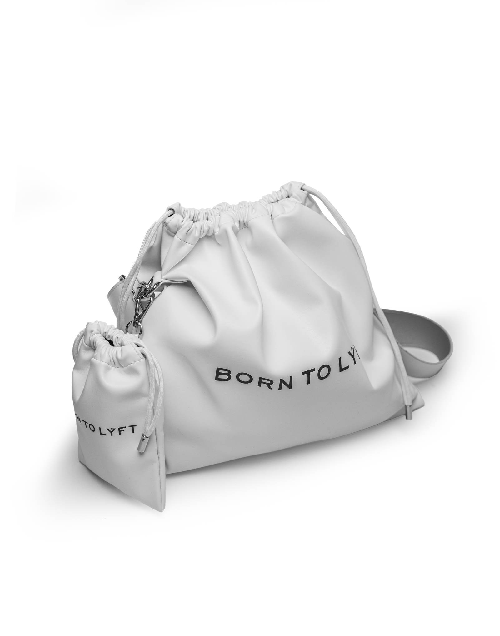 バッグ LYFT SYNTHETIC LEATHER DRAWSTRING BAG Synthetic Leather Drawstring Bag - Black – LÝFT