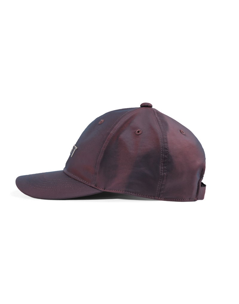 Glossy Nylon Cap - Burgundy