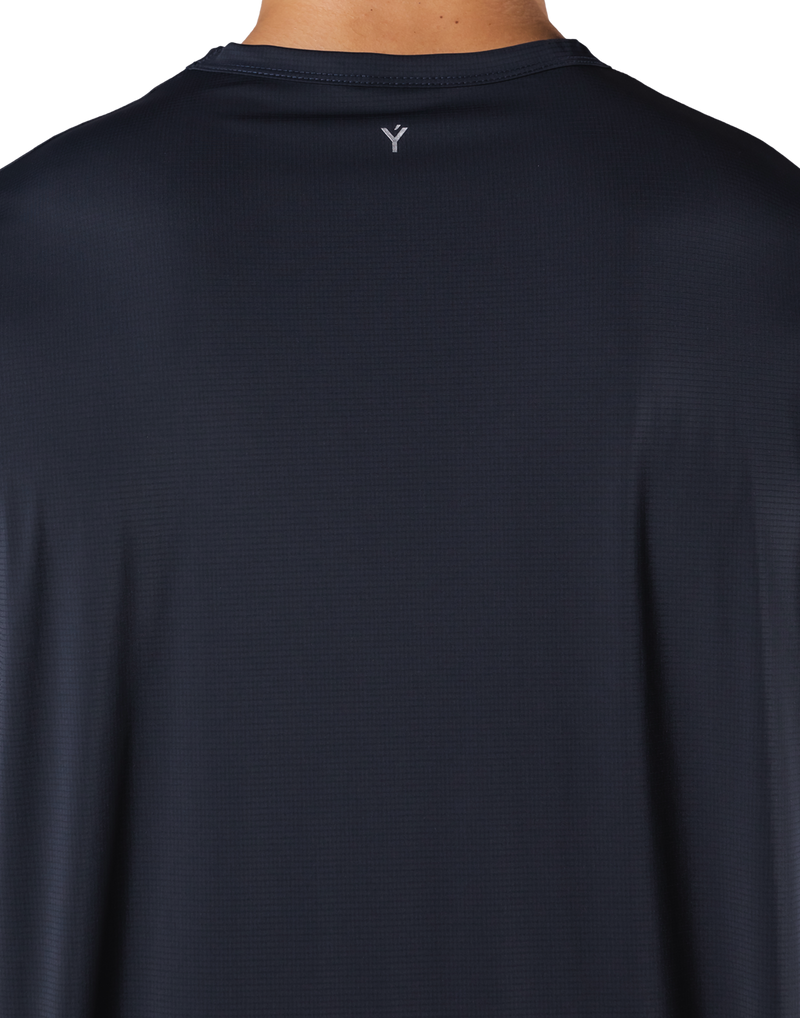 Stretch Waffle Nylon Big T-Shirt - Navy