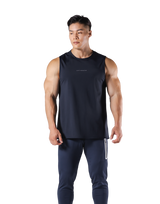 Stretch Waffle Nylon Loose Fit Tanktop 2 - Navy