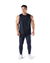 Stretch Waffle Nylon Loose Fit Tanktop 2 - Navy