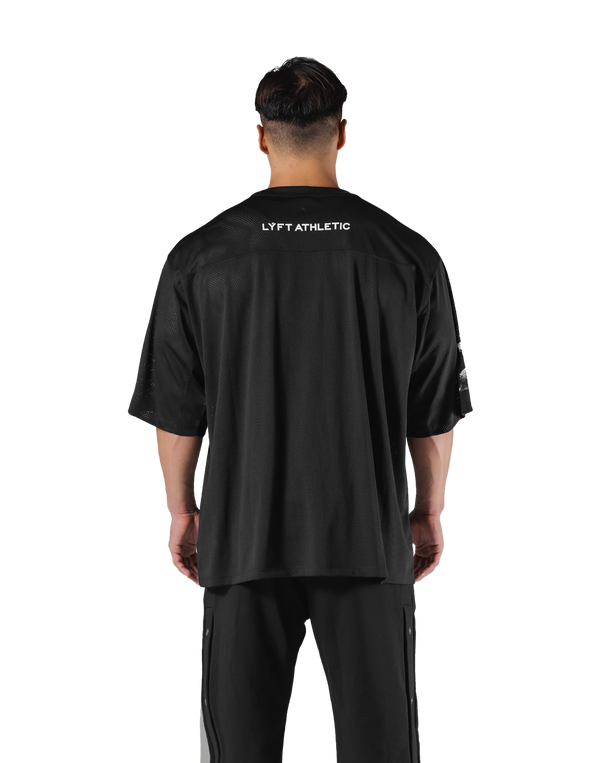 Mythological Graphic Football Shirt - Black