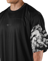 Mythological Graphic Football Shirt - Black