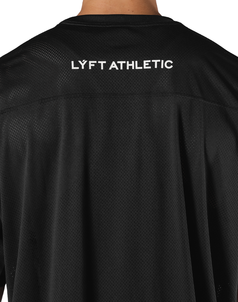 Mythological Graphic Football Shirt - Black