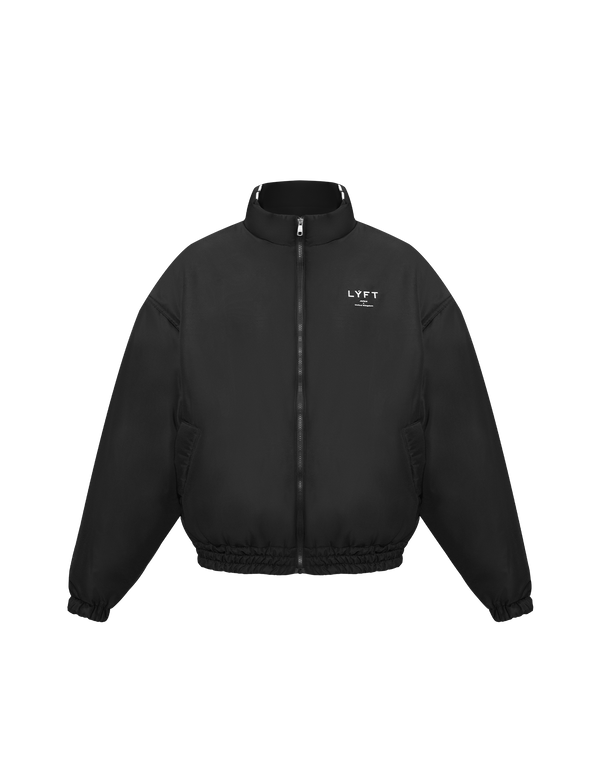 2Line Oversize Reversible Puffer Jacket - Black