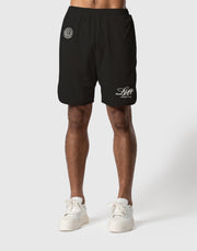 Cursive LÝFT Logo Pile Shorts - Black