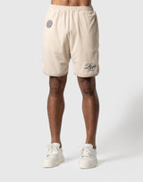 Cursive LÝFT Logo Pile Shorts - Ivory