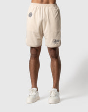 Cursive LÝFT Logo Pile Shorts - Ivory