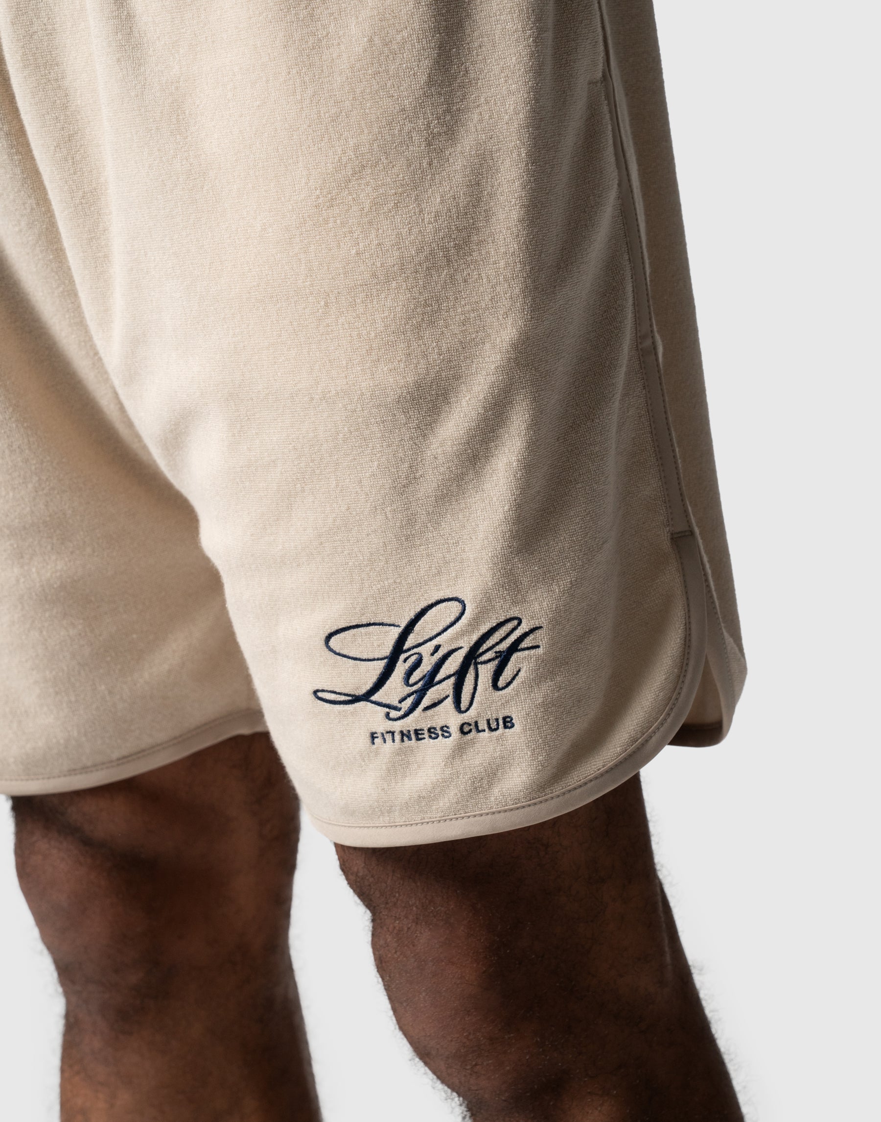 Cursive LÝFT Logo Pile Shorts - Ivory