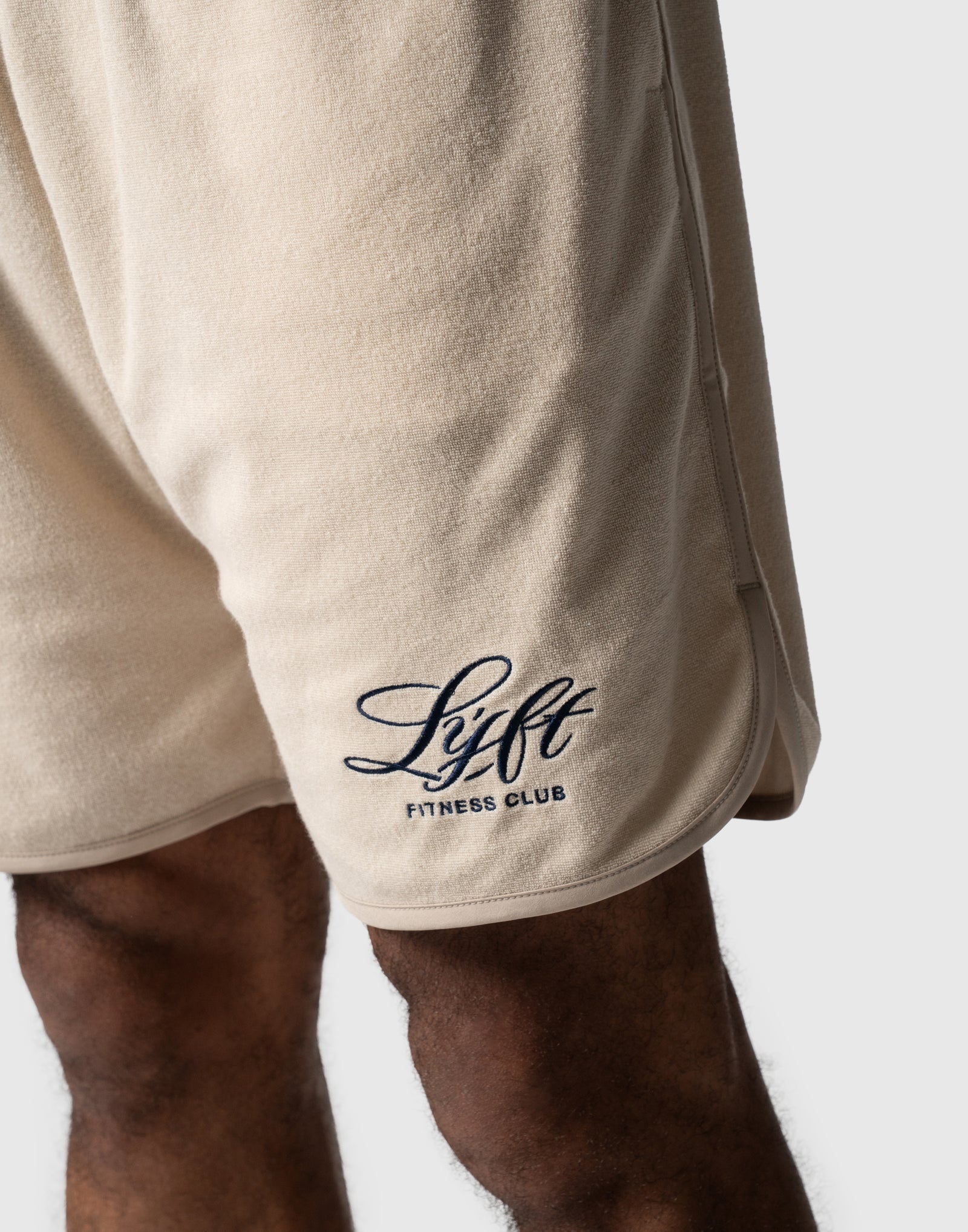Cursive LÝFT Logo Pile Shorts - Ivory