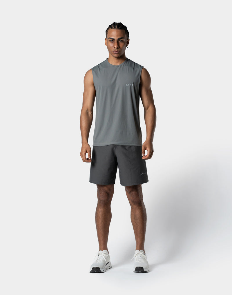 【美品】LYFT タンクトップ ノースリーブ ドーベルマン D.Grey M 3M Reflector Waffle Tanktop - D.Grey – LÝFT
