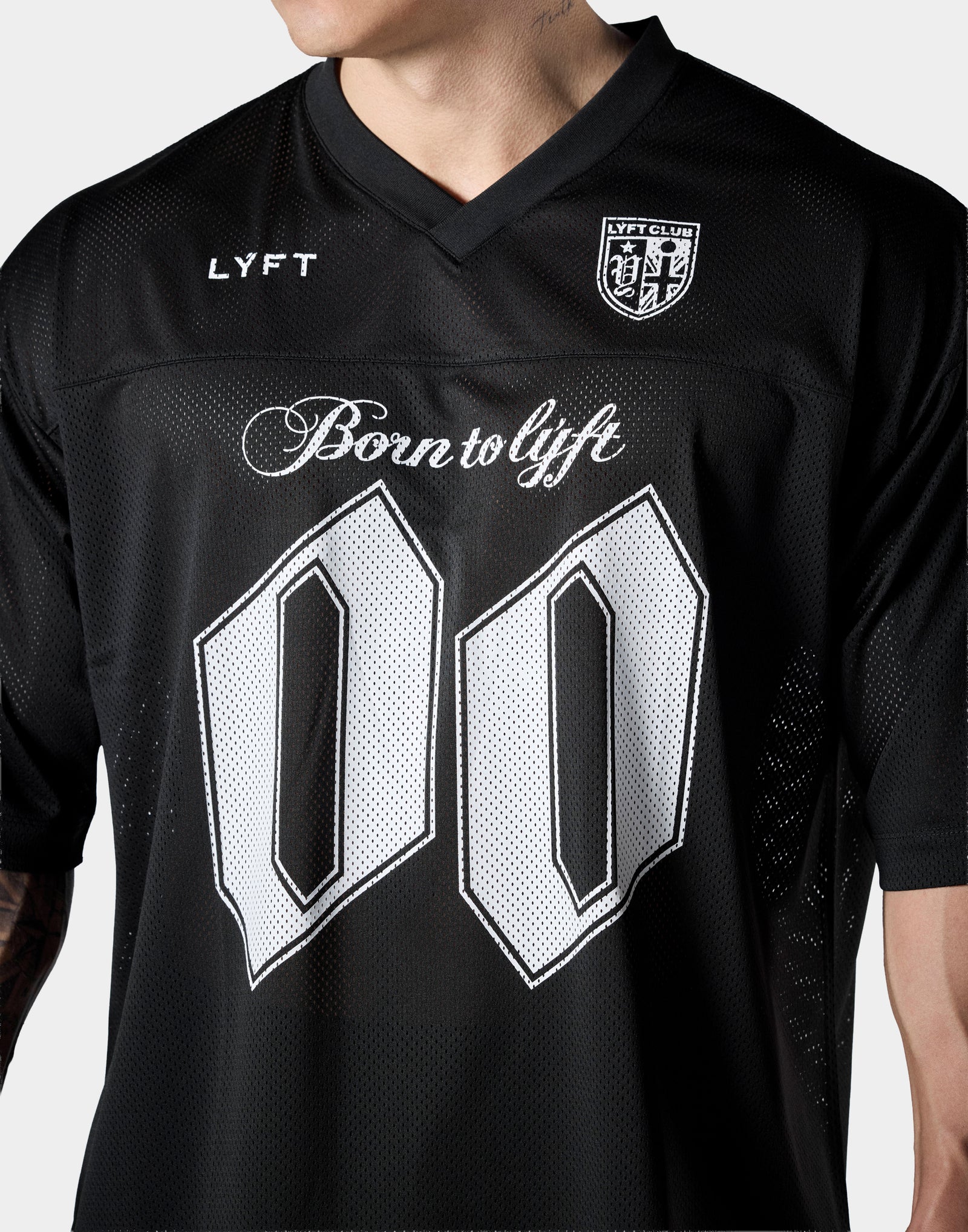 Extra Big Mesh Football T-Shirt - Black – LÝFT