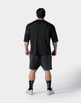 Extra Big Mesh Football T-Shirt - Black
