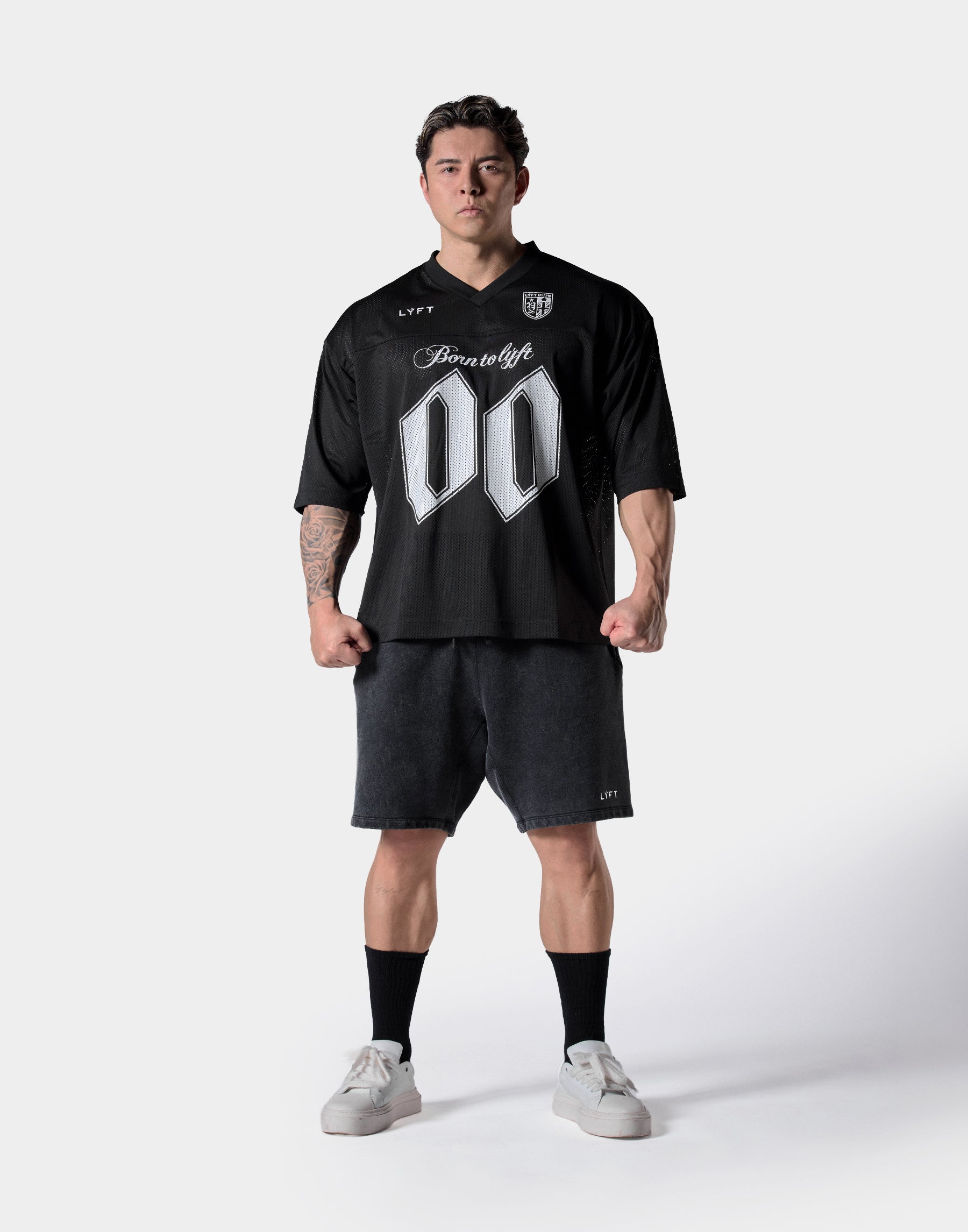 Extra Big Mesh Football T-Shirt - Black – LÝFT