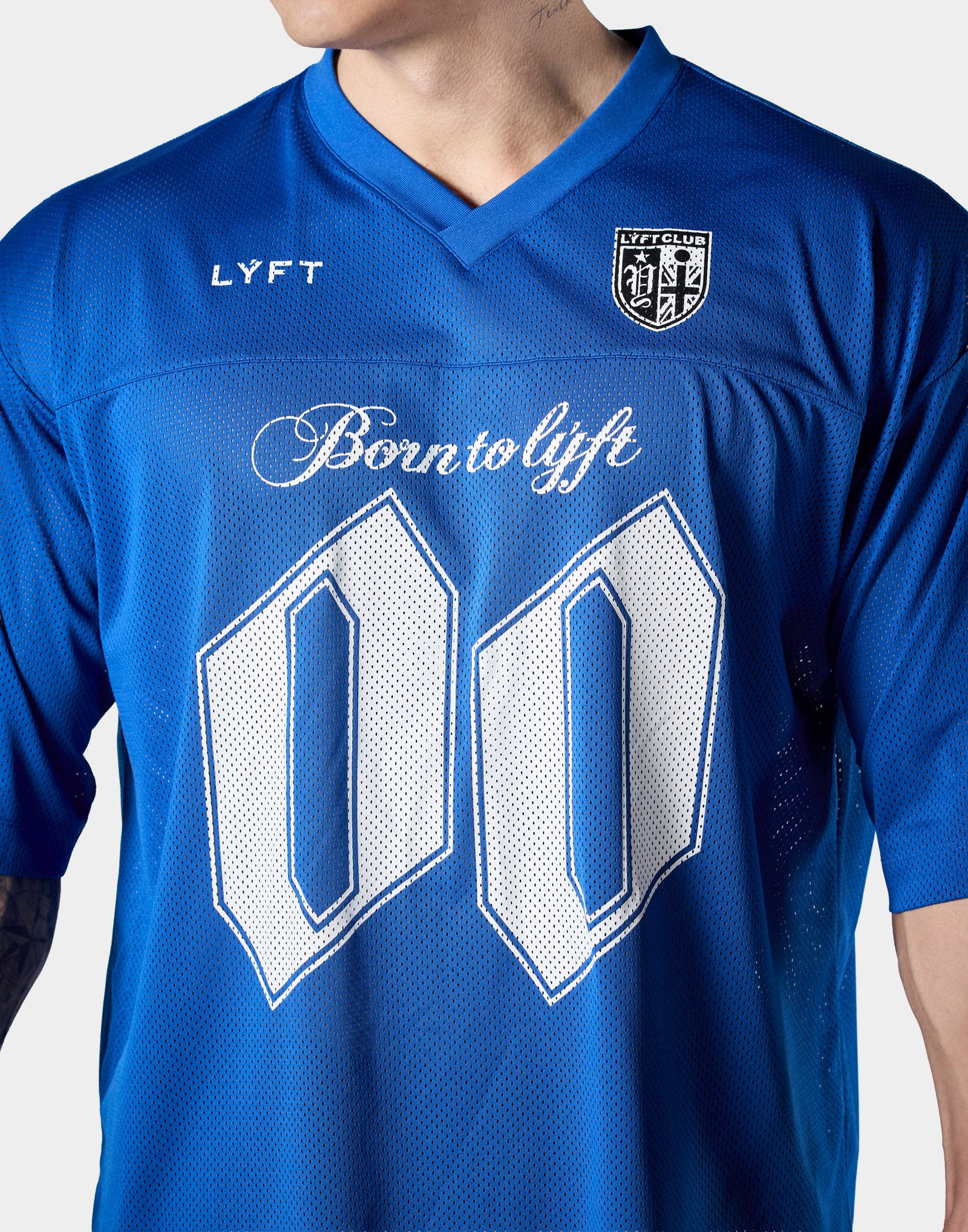 Extra Big Mesh Football T-Shirt - Blue – LÝFT