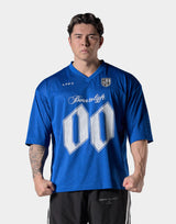 Extra Big Mesh Football T-Shirt - Blue