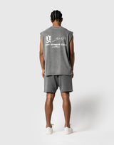 Old Ý Graphic Vintage Tanktop - D.Grey
