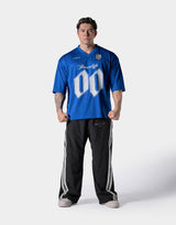 Extra Big Mesh Football T-Shirt - Blue