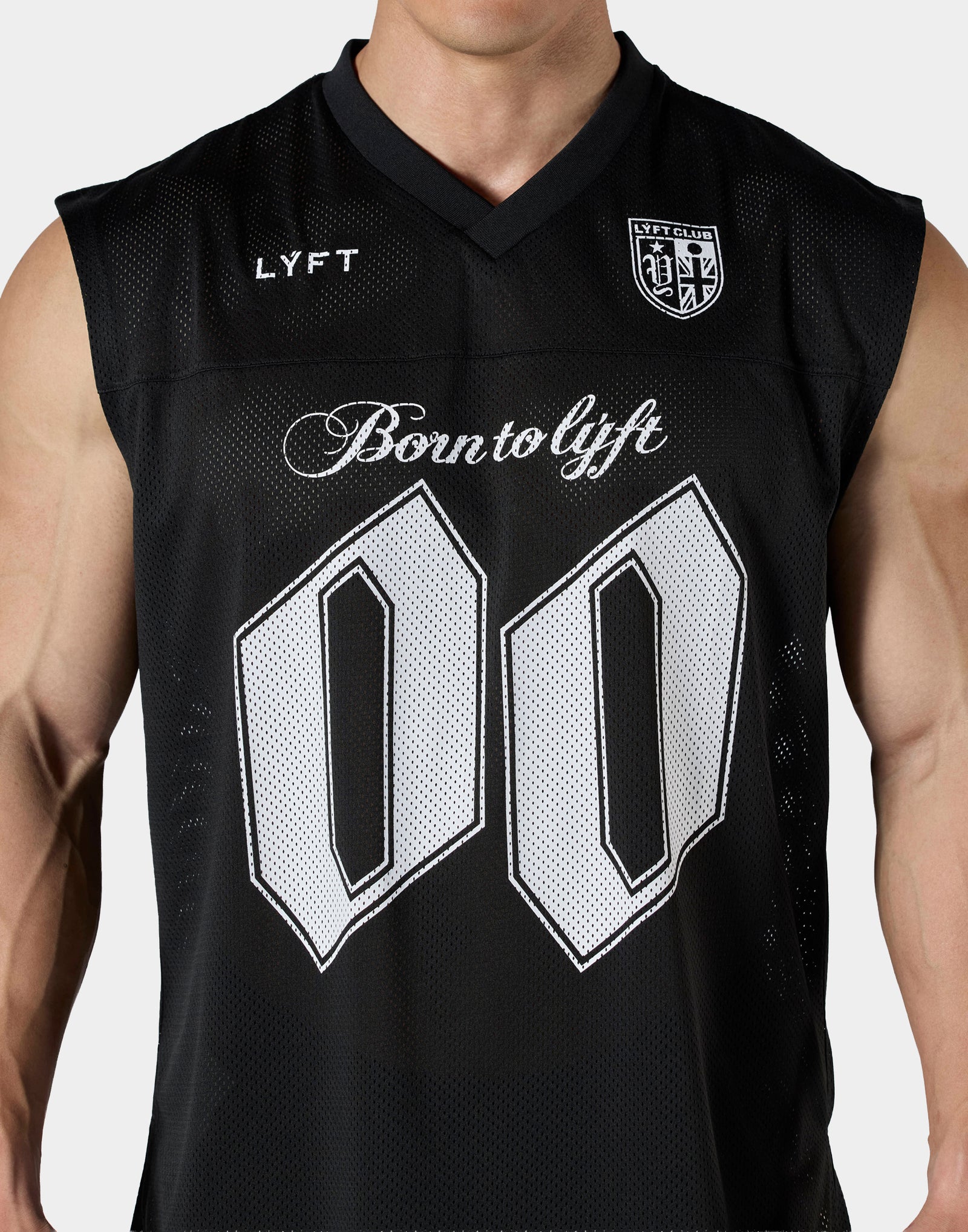 Mesh Football Tanktop - Black – LÝFT