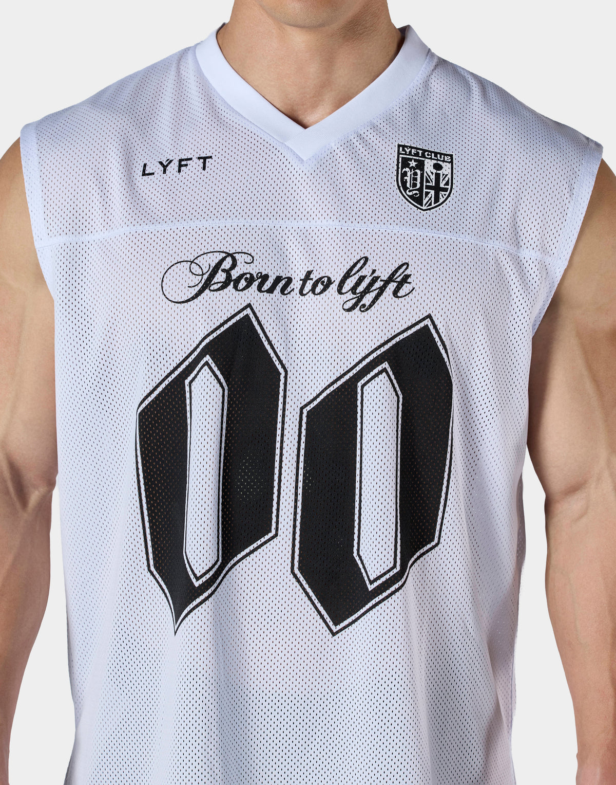 Mesh Football Tanktop - White