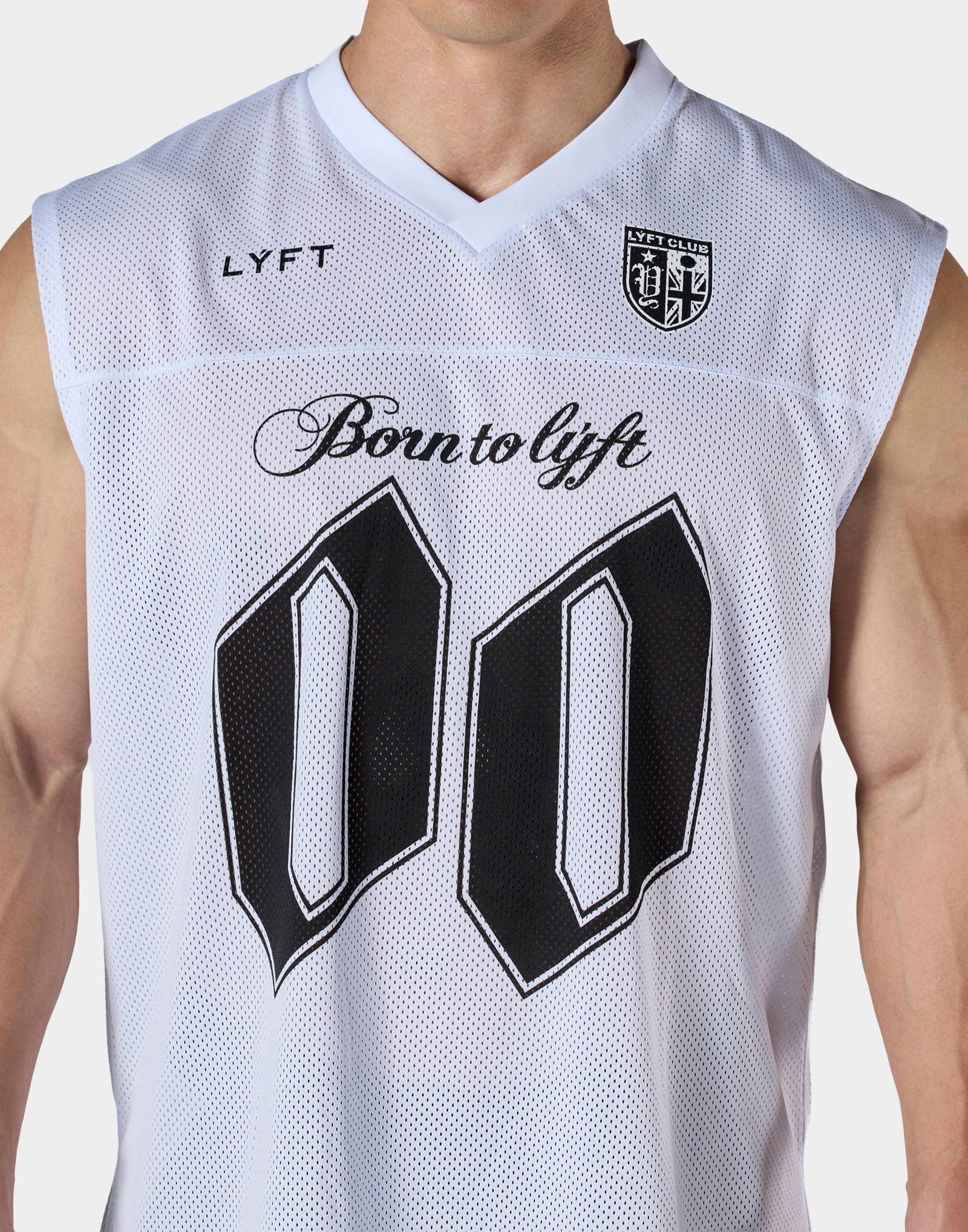 Mesh Football Tanktop - White – LÝFT
