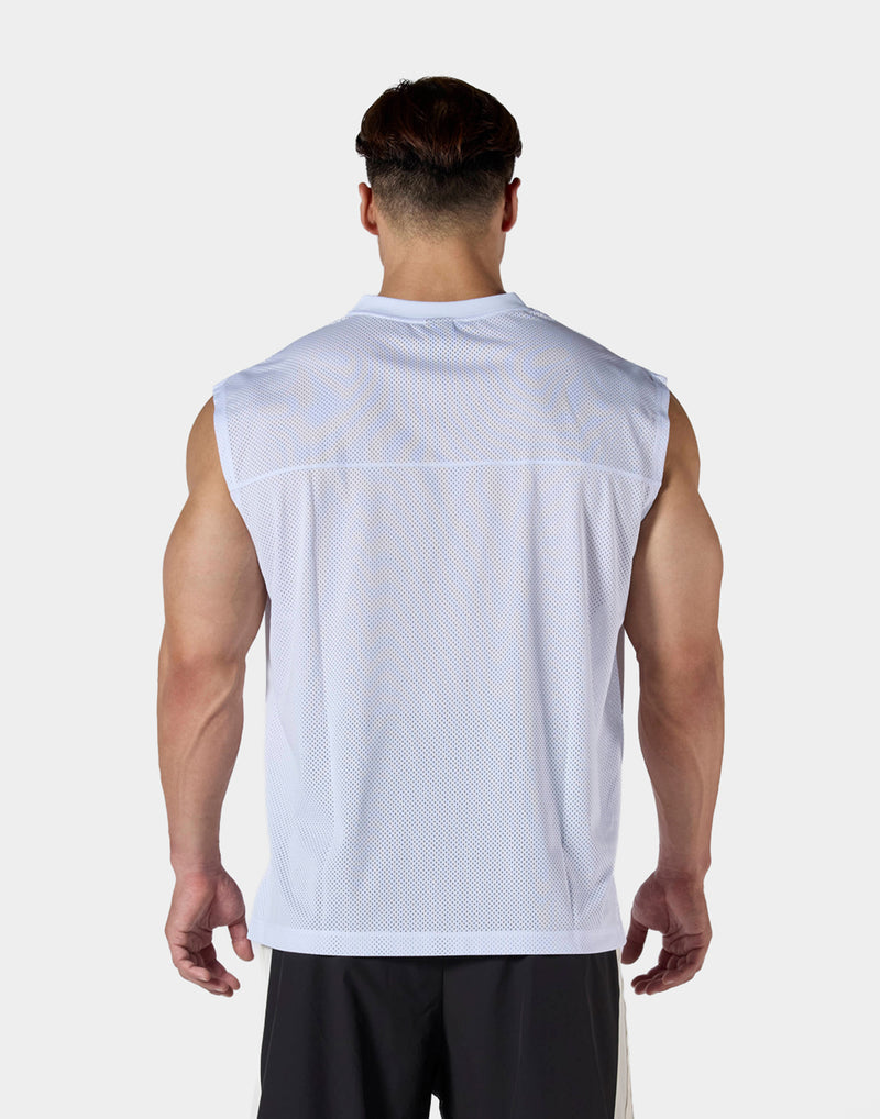 Mesh Football Tanktop - White – LÝFT