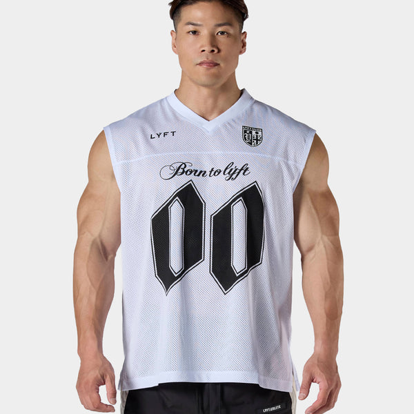 LYFT ORIGINAL RIBBED TANKTOP 黒白セット　sサイズ Mesh Football Tanktop - White – LÝFT