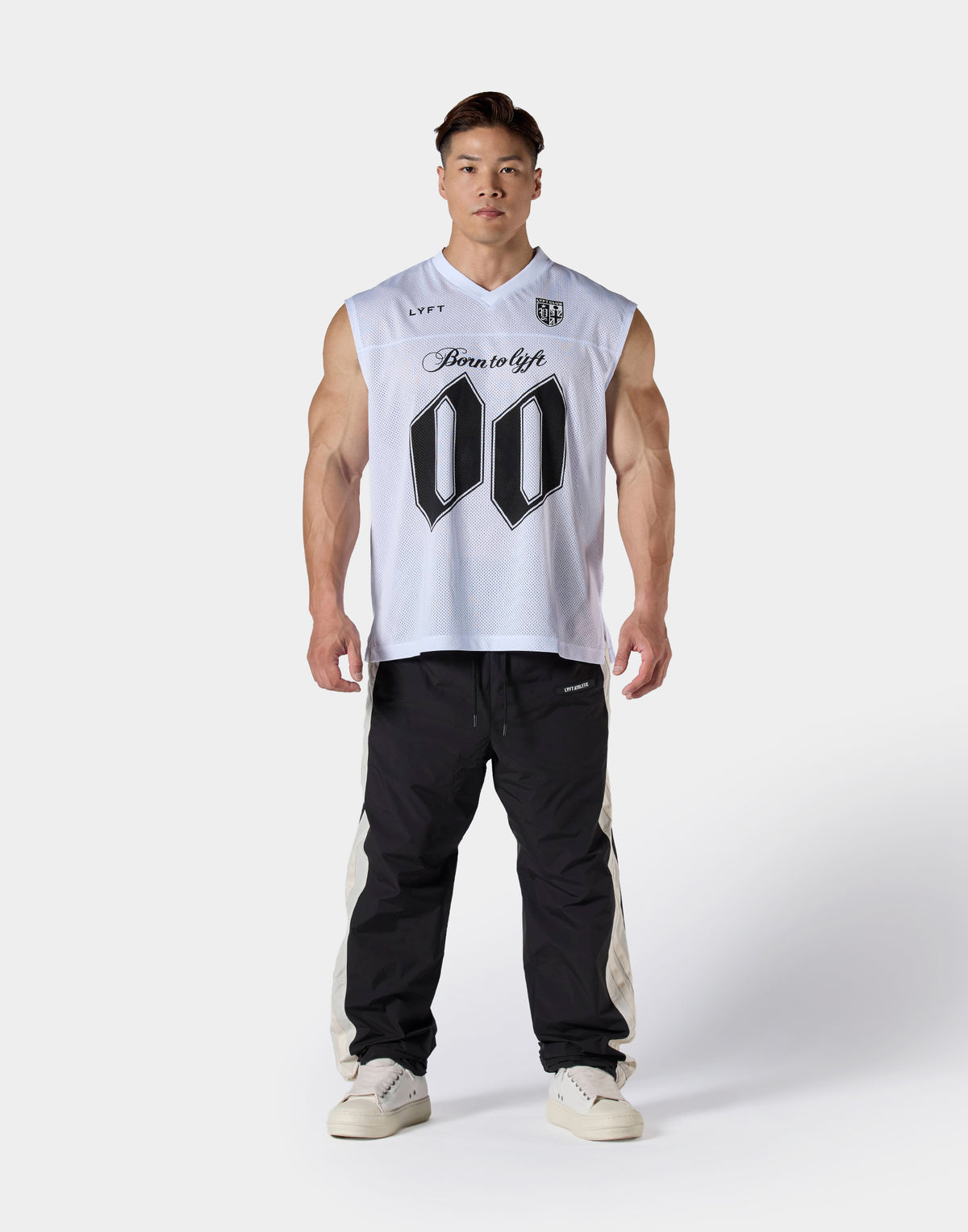 Mesh Football Tanktop - White