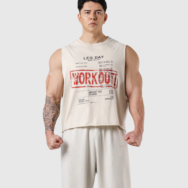 Leg Day Vintage Box Tanktop - Ivory – LÝFT