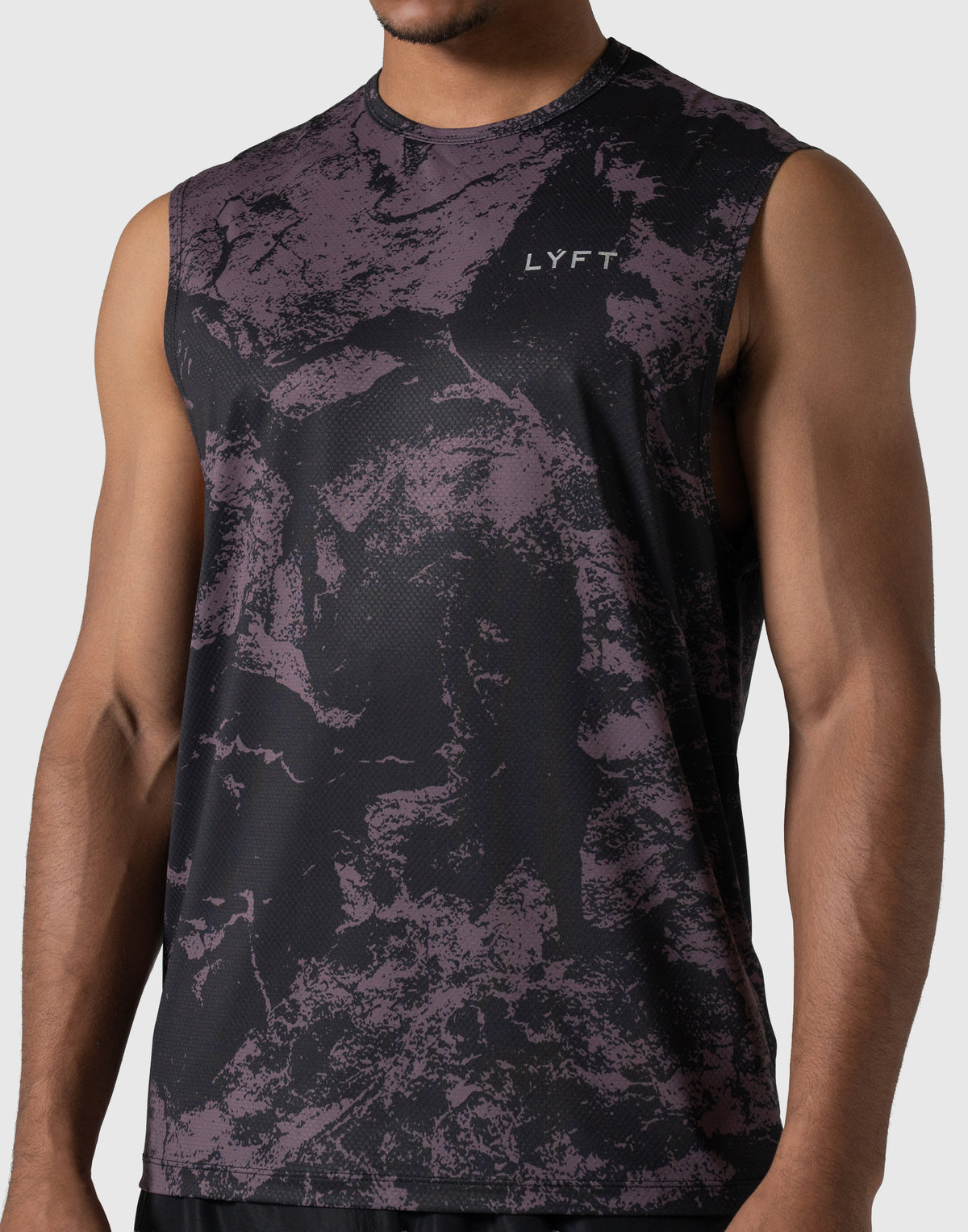 Camouflage Pattern Stretch Mesh Tanktop - Red